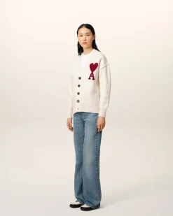 Cardigan Blanc Ami de Coeur En Laine