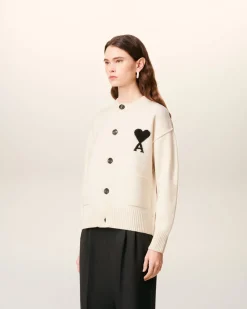 Cardigan Blanc Ami De Coeur En Laine