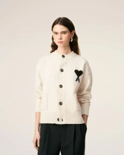 Cardigan Blanc Ami De Coeur En Laine