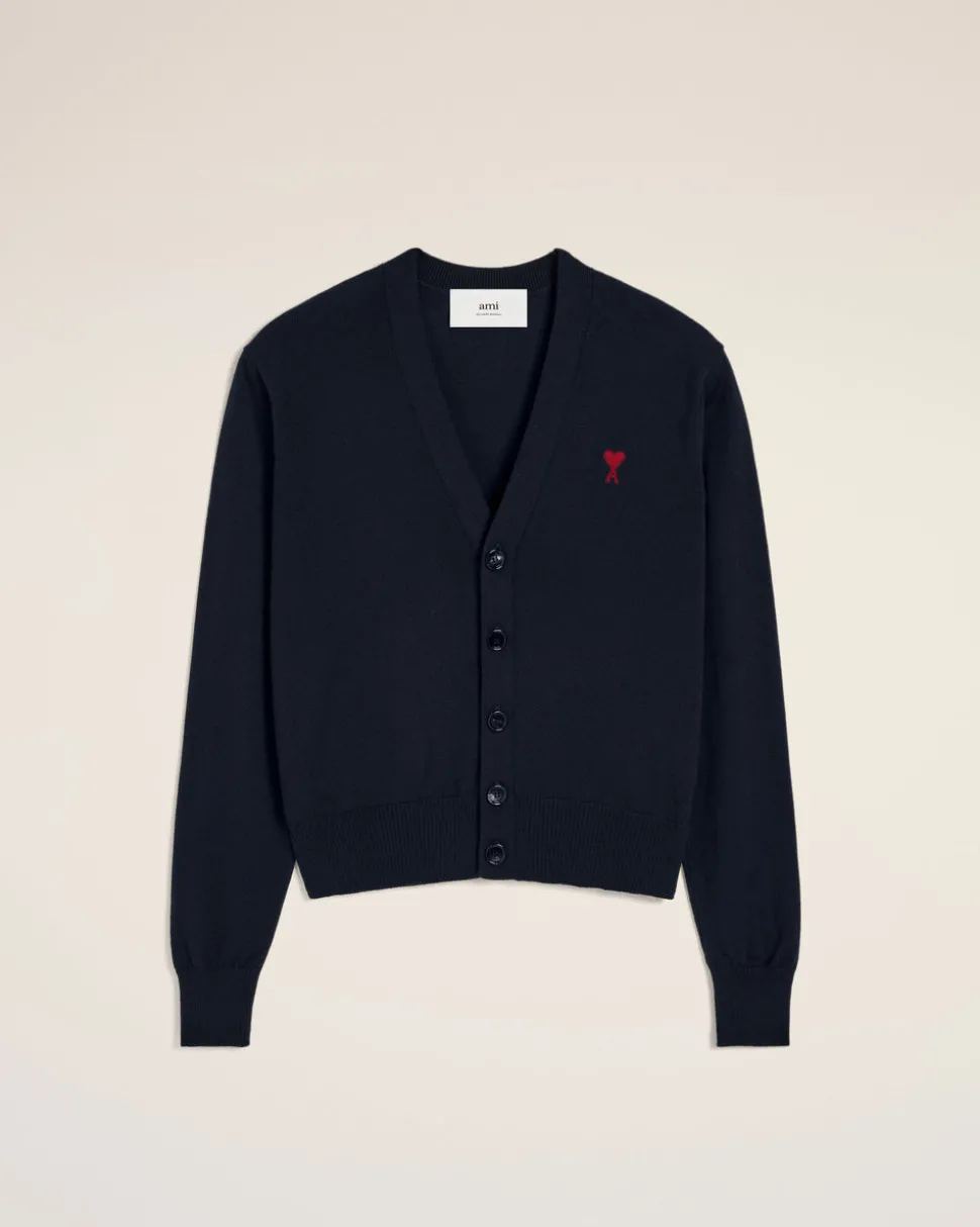 Cardigan Bleu Marine Ami de Coeur En Laine