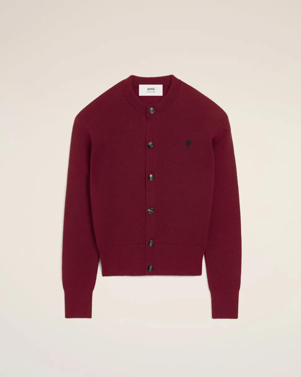 Cardigan Bordeaux Ami De Coeur En Laine
