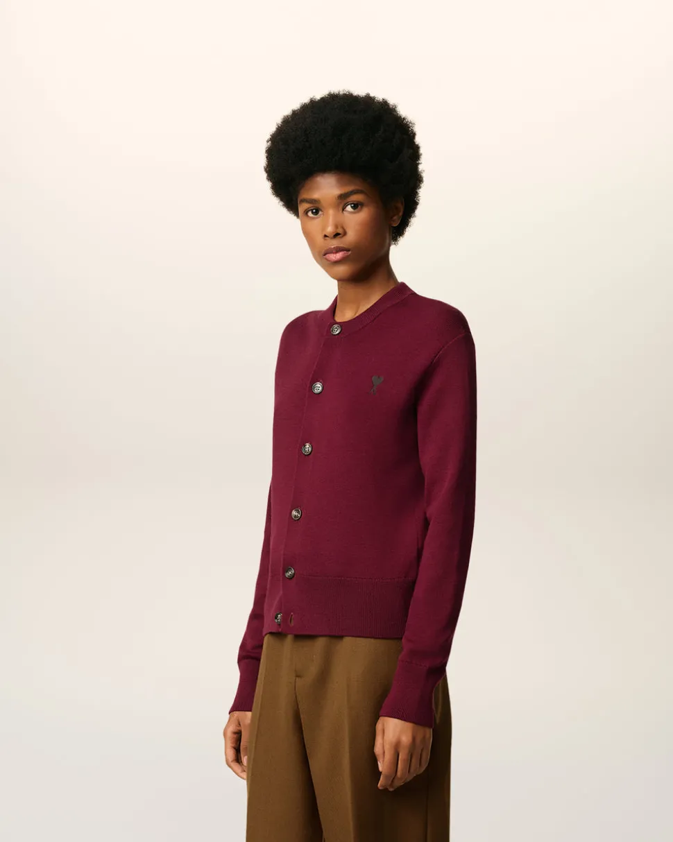 Cardigan Bordeaux Ami De Coeur En Laine
