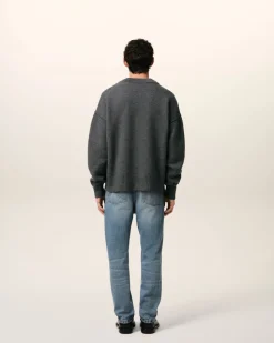 Cardigan Gris Ami de Coeur En Laine