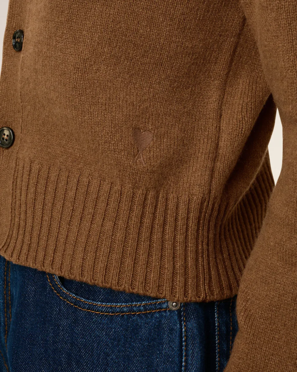 Cardigan Marron Ami De Coeur En Cachemire