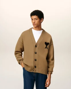 Cardigan Marron Ami De Coeur En Laine