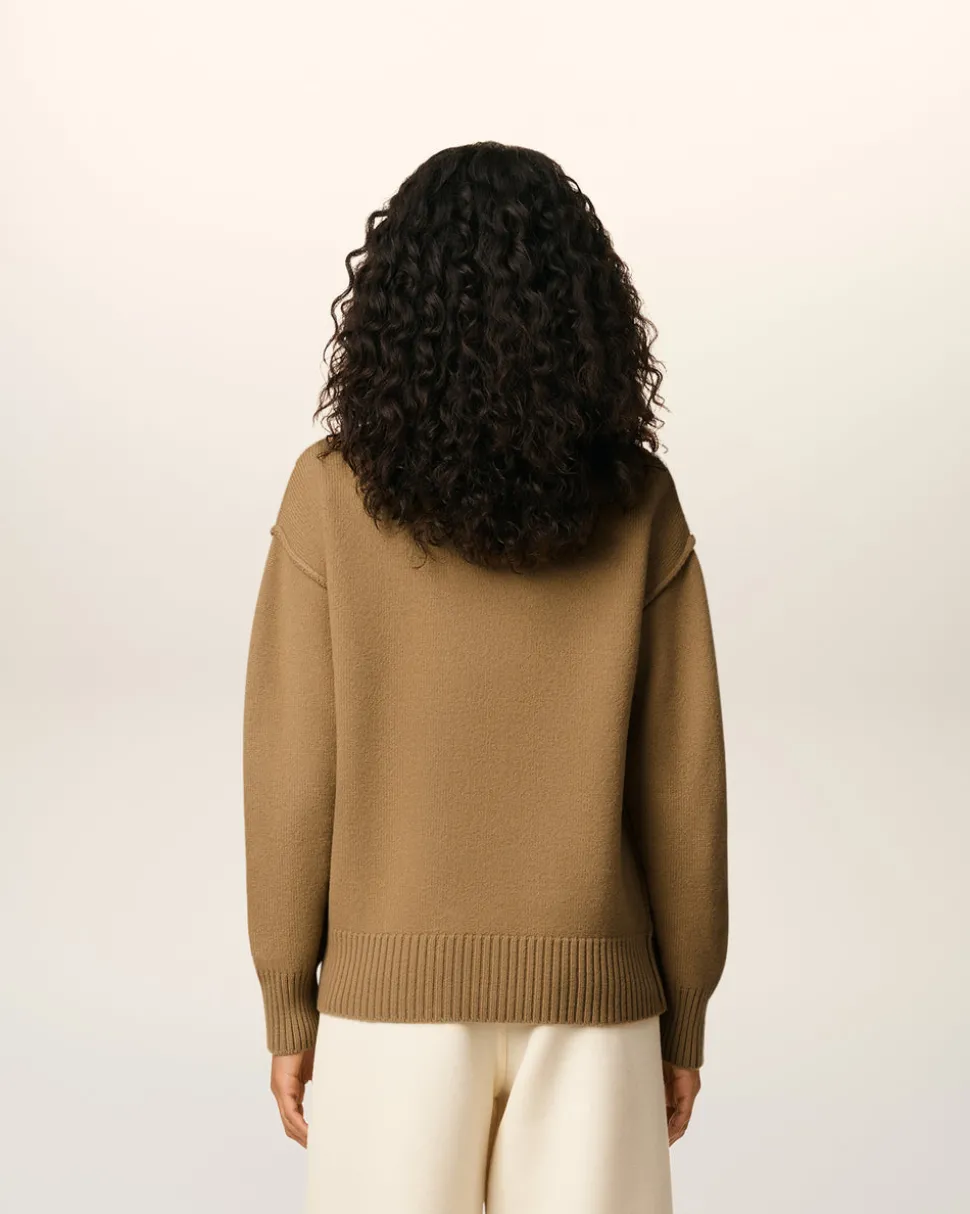 Cardigan Marron Ami De Coeur En Laine