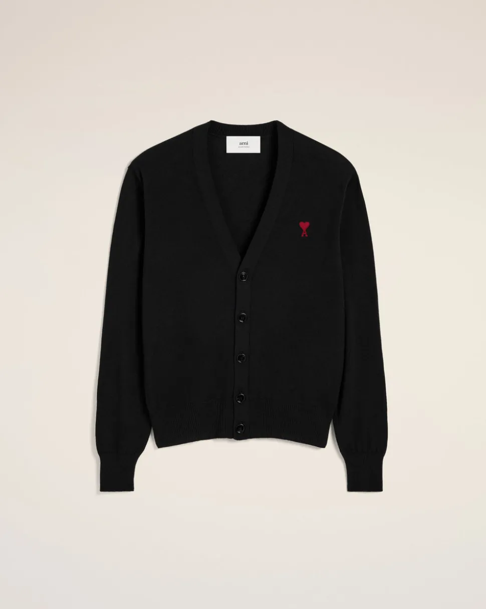 Cardigan Noir Ami de Coeur En Laine