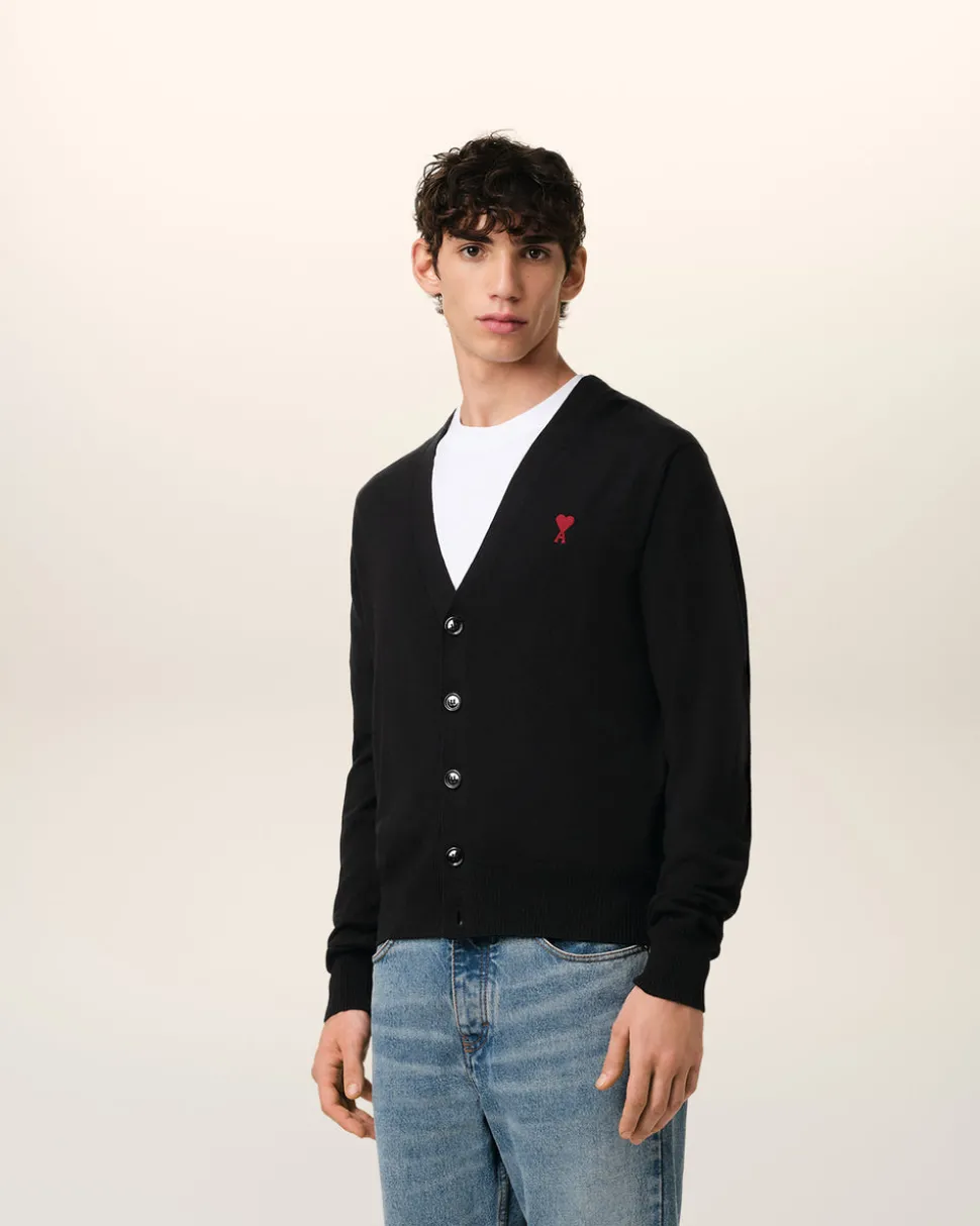 Cardigan Noir Ami de Coeur En Laine