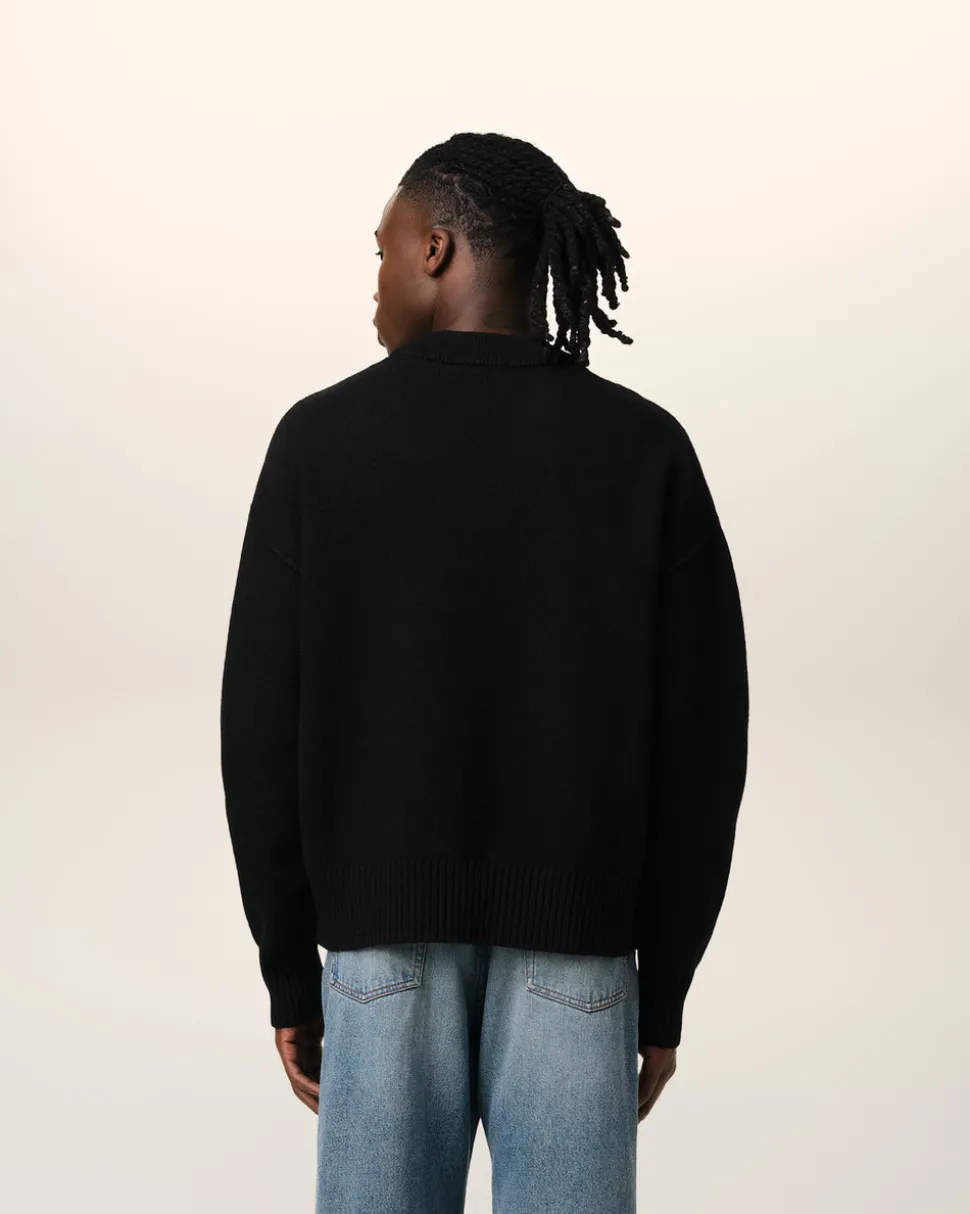 Cardigan Noir Ami de Coeur En Laine