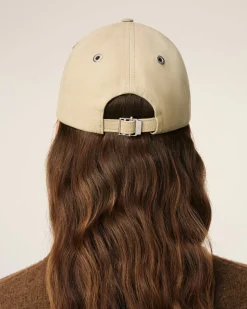 Casquette Beige Broderie Ami De Coeur Noir En Gabardine De Coton