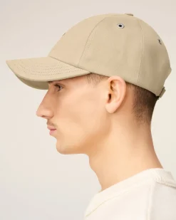 Casquette Beige Broderie Ami De Coeur Noir En Gabardine De Coton