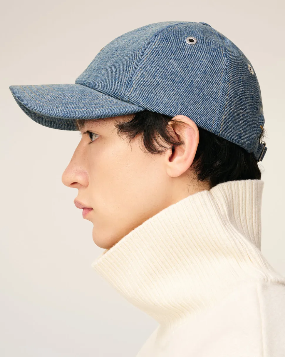 Casquette Bleue Broderie Ami De Coeur En Coton