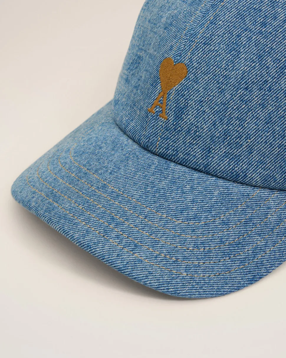 Casquette Bleue Broderie Ami De Coeur En Coton