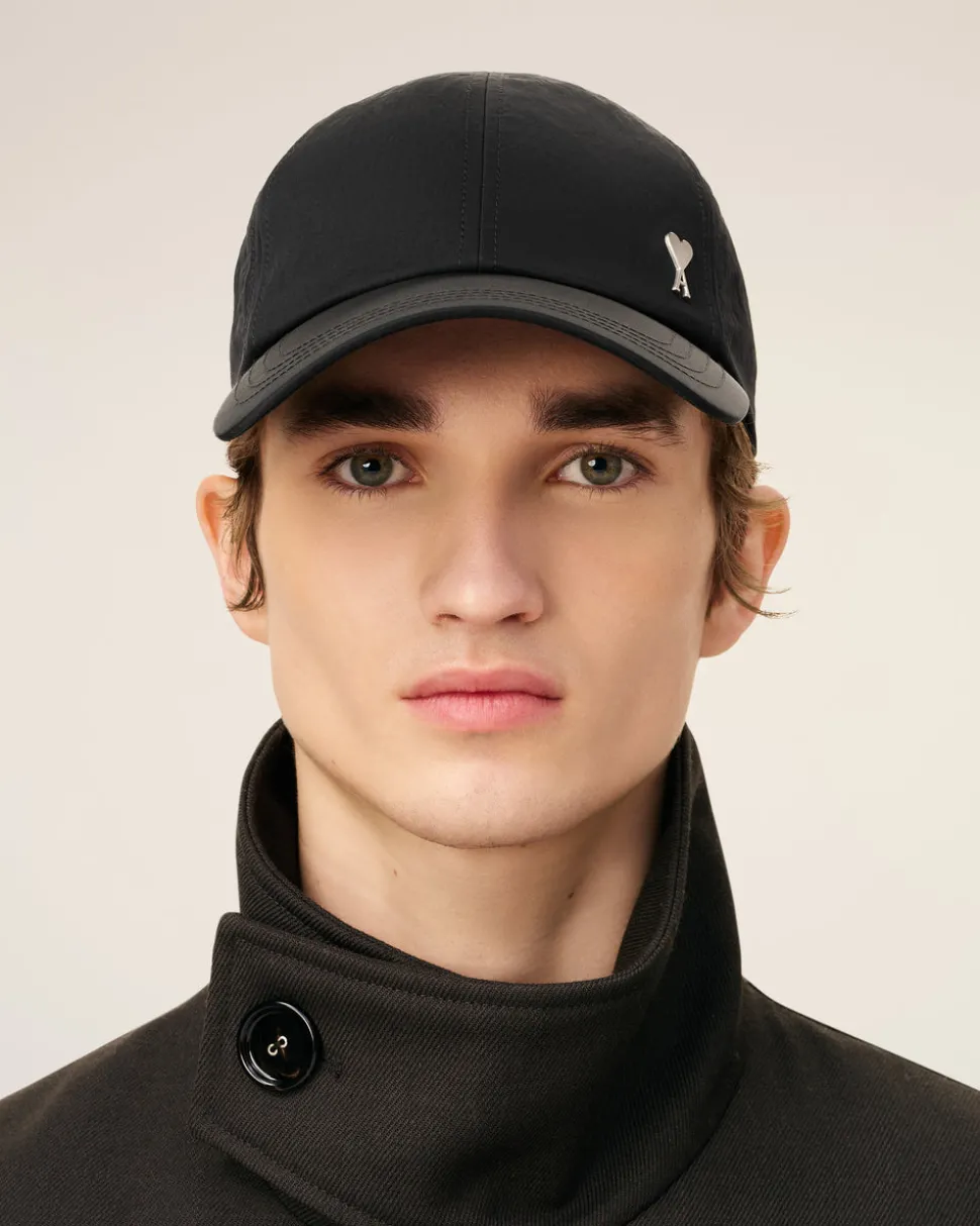 Casquette Noire Ami De Coeur En Serge De Nylon