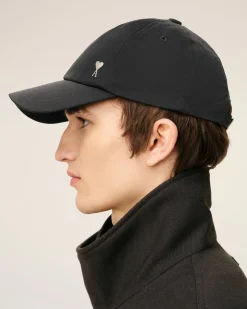 Casquette Noire Ami De Coeur En Serge De Nylon