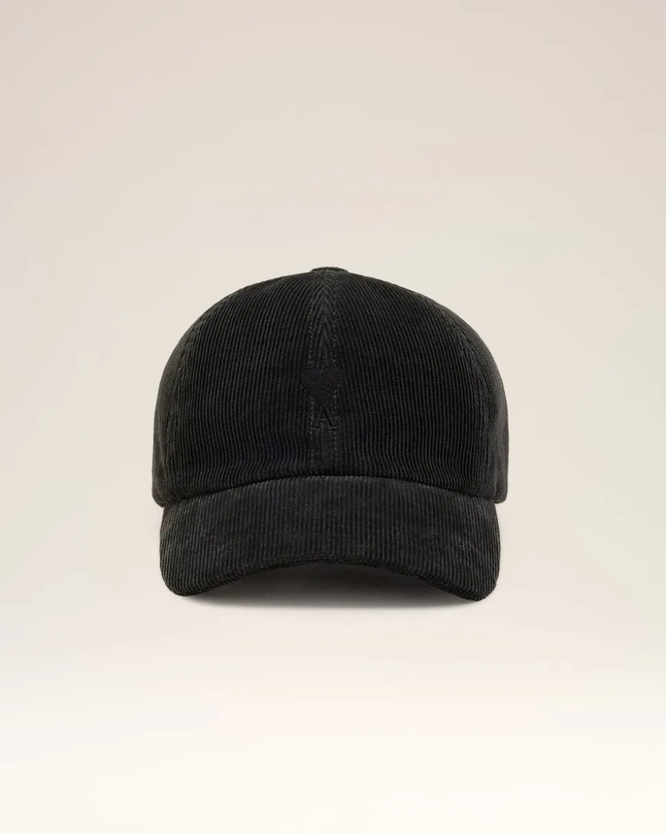 Casquette Noire Broderie Ami De Coeur Velours En Coton