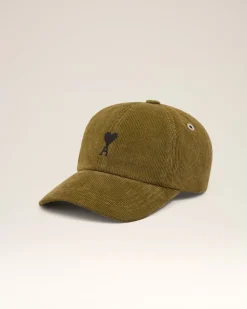 Casquette Verte Ami De Coeur Velours En Coton