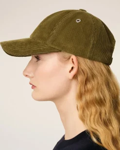 Casquette Verte Ami De Coeur Velours En Coton