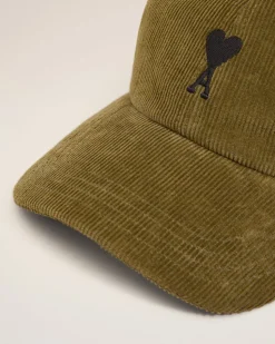 Casquette Verte Ami De Coeur Velours En Coton