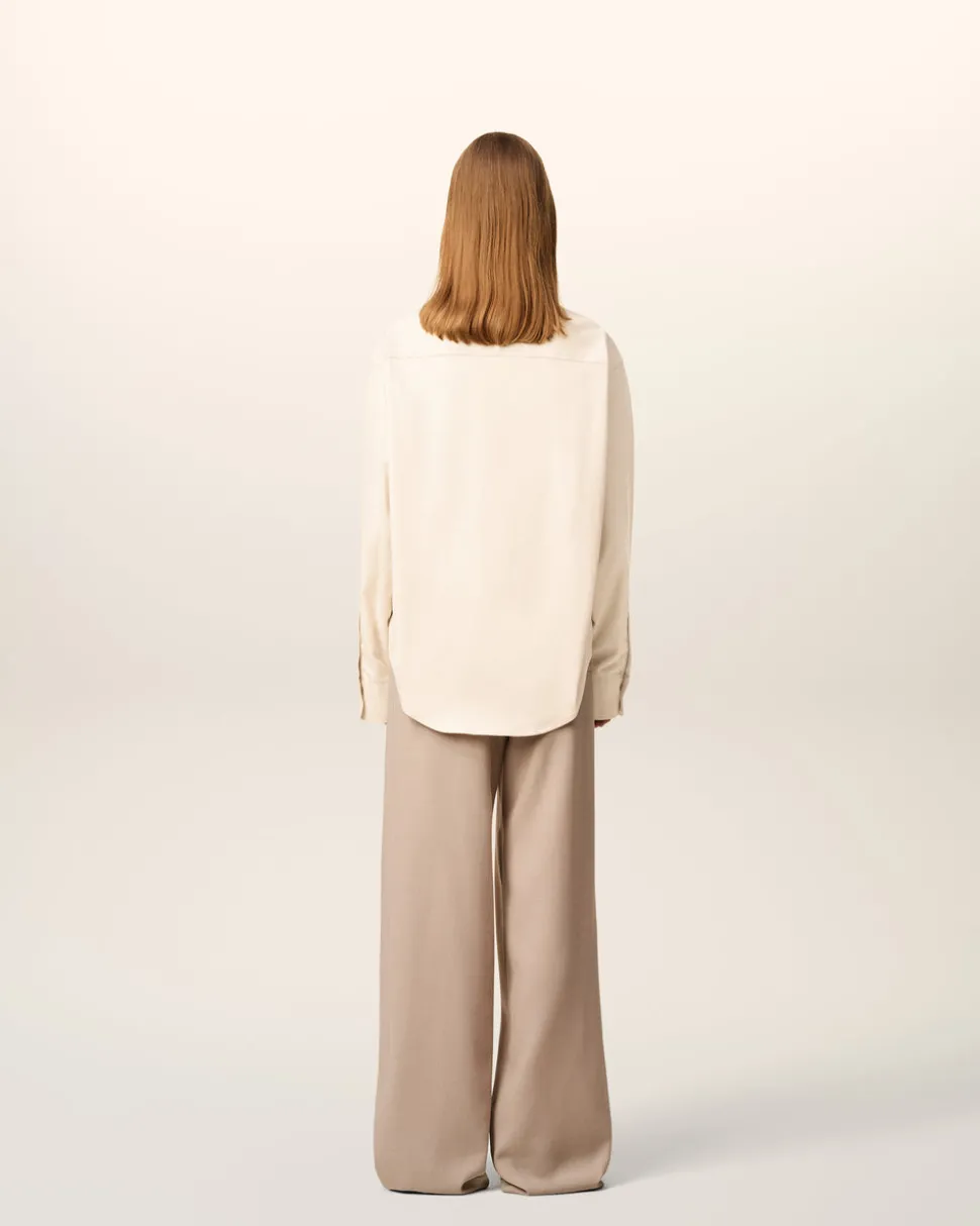 Chemise Beige Boxy Embossée Ami De Coeur En Coton