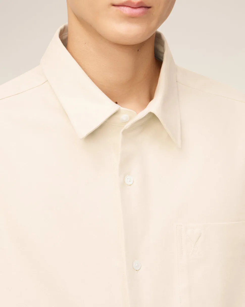 Chemise Beige Boxy Embossée Ami De Coeur En Coton