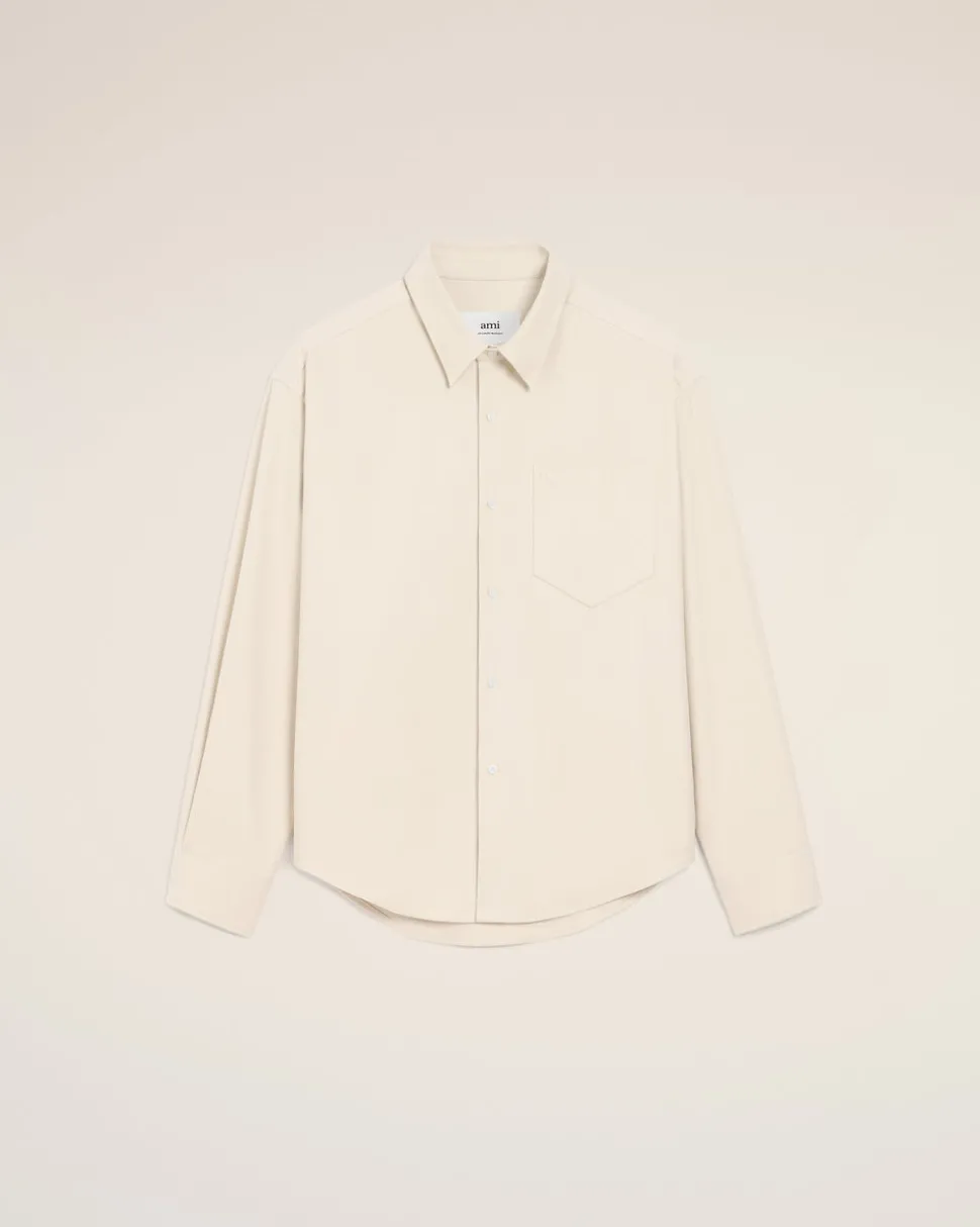 Chemise Beige Boxy Embossée Ami De Coeur En Coton