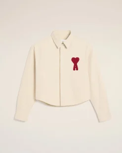 Chemise Beige Cropped Ami de Coeur En Coton