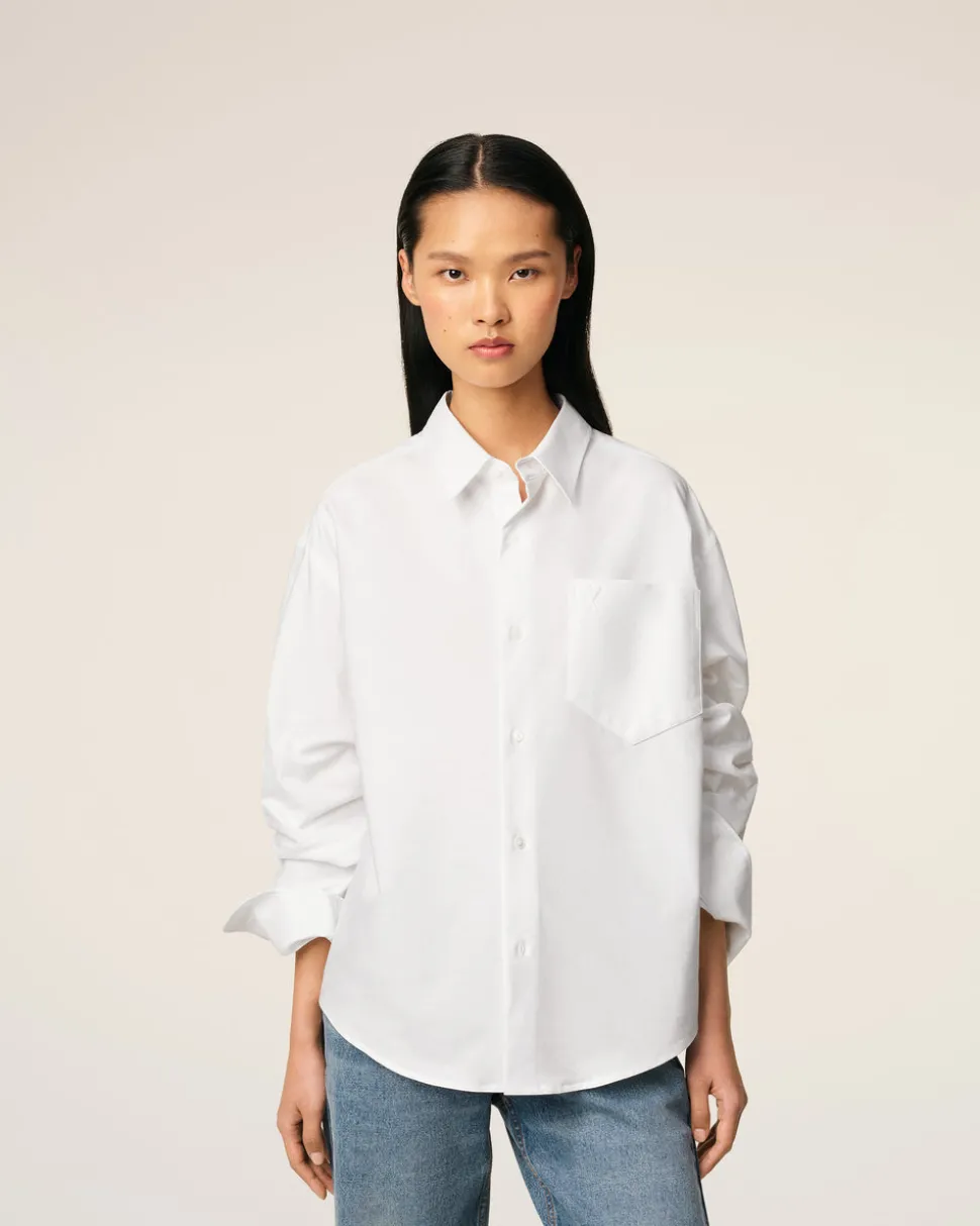 Chemise Blanche Boxy Ami De Coeur En Coton
