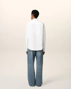 Chemise Blanche Col Boutonné Ami De Coeur En Coton