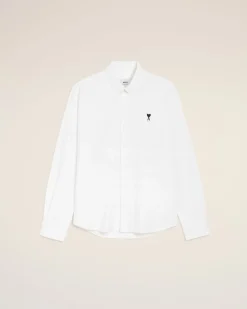 Chemise Blanche Col Boutonné Ami De Coeur En Coton