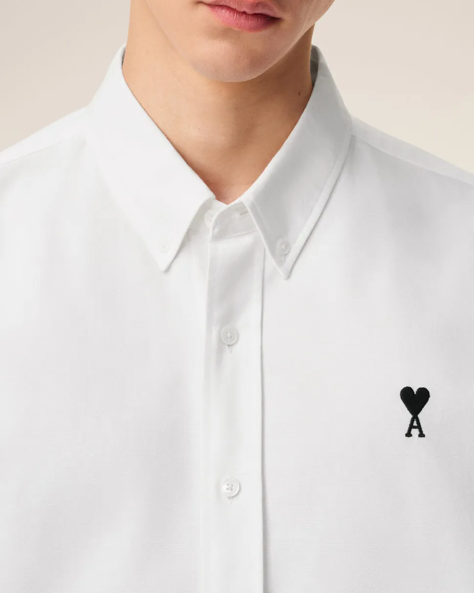 Chemise Blanche Col Boutonné Ami De Coeur En Coton