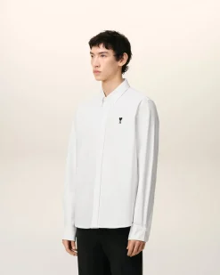 Chemise Blanche Col Boutonné Ami De Coeur En Coton