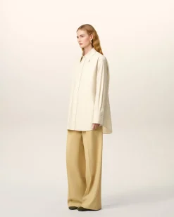 Chemise Blanche Oversize Bords Francs En Coton