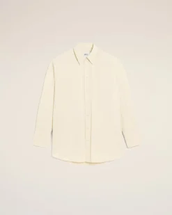 Chemise Blanche Oversize Bords Francs En Coton