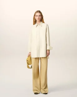 Chemise Blanche Oversize Bords Francs En Coton