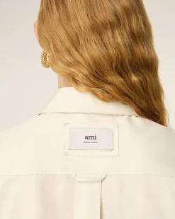 Chemise Blanche Oversize Bords Francs En Coton