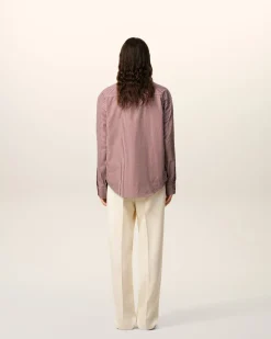 Chemise Bordeaux Boxy Rayée Ami De Coeur En Coton