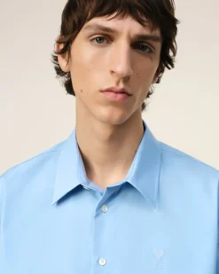 Chemise Classique Bleue Ami de Coeur En Coton