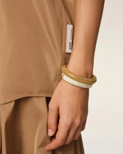 Chemise Marron Boxy Courtes En Taffetass