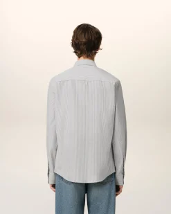 Chemise Noire Col Boutonné Ami De Coeur En Coton