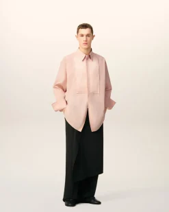 Chemise Rose Oversize En Coton