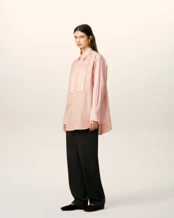 Chemise Rose Oversize En Coton
