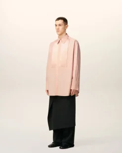 Chemise Rose Oversize En Coton