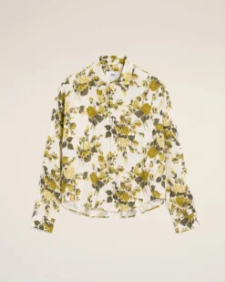 Chemise Verte Boxy Ami Imprimé Fleuris