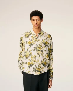 Chemise Verte Boxy Ami Imprimé Fleuris
