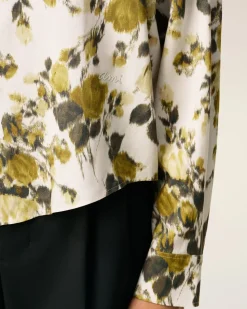 Chemise Verte Boxy Ami Imprimé Fleuris
