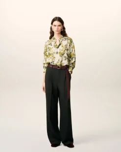 Chemise Verte Boxy Ami Imprimé Fleuris