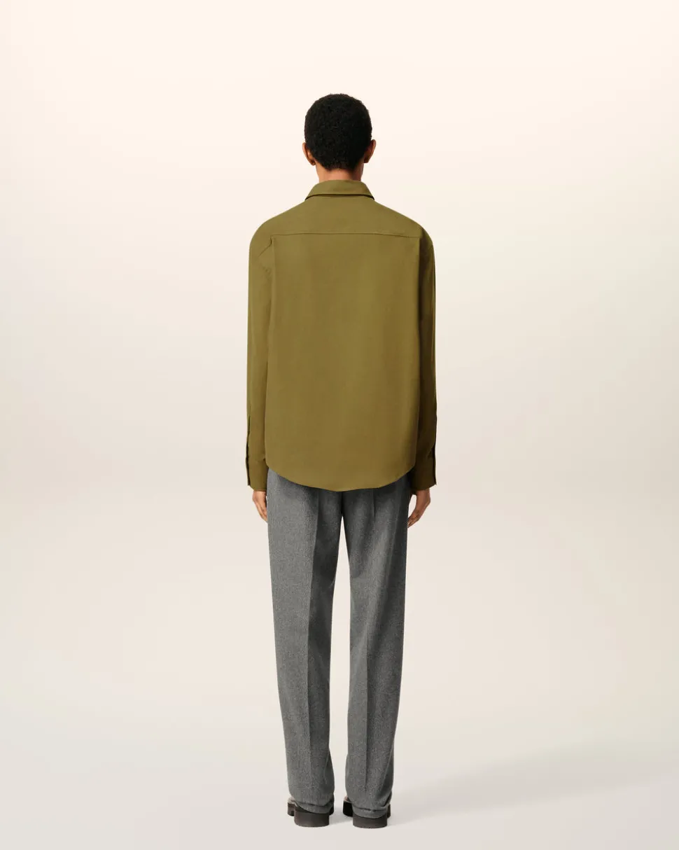 Chemise Verte Boxy Embossée Ami De Coeur En Coton