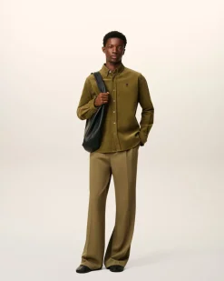 Chemise Verte Col Boutonné Ami De Coeur En Coton