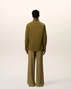 Chemise Verte Col Boutonné Ami De Coeur En Coton